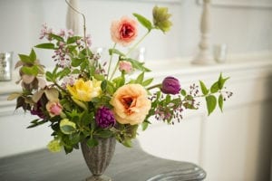 Spring flower arranging