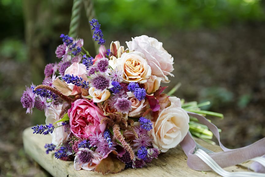 Delicate pinks and purples
